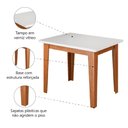 Ver imagem 3 de Mesa para Sala de Jantar 1,20m Miami Madeirado/off White Dobuê