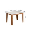 Ver imagem 2 de Mesa para Sala de Jantar 1,20m Miami Madeirado/off White Dobuê