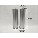 Ver imagem 2 de Kit com 6 Pés para Armário de Cozinha Gabinete de Pia Balcão 20cm Topper Cinza