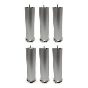 Kit com 6 Pés para Armário de Cozinha Gabinete de Pia Balcão 20cm Topper Cinza