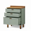 Ver imagem 4 de Balcão para Cozinha 3 Gavetas 100% MDF com Tampo Iluminata Verde/Mint/Ébano