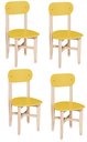 Ver imagem 1 de Kit 4 Cadeiras Colorê Infantil Assento e Encosto Amarelo Base em Madeira Maciça Pinus