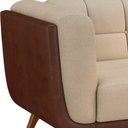 Ver imagem 6 de Sofá 2 Lugares 200cm Coin Pu Marrom | Bouclé Suave Off White - Sallar Home