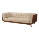 Ver imagem 7 de Sofá 2 Lugares 200cm Coin Pu Marrom | Bouclé Suave Off White - Sallar Home