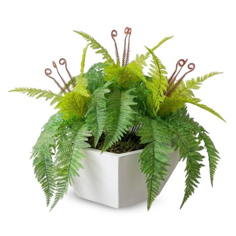 5 Plantas Samambaias Artificial 40cm Planta Permanente Realista para Casa e Escritório