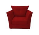 Ver imagem 2 de Kit 2 Poltronas Decorativa Isis Suede Vermelho Pés Madeira Ms Decor