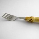 Ver imagem 7 de Conjunto de Talheres 4 Peças em Bambu Real e Aço Inox