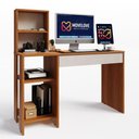 Ver mais imagens de Mesa para Computador Smart Movelove 1 Gaveta MDP com Nicho Superior Opcional Jequitiba/Off White