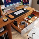 Ver imagem 4 de Mesa para Computador Smart Movelove 1 Gaveta MDP com Nicho Superior Opcional Jequitiba/Off White
