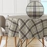 Toalha Mesa Plástica Térmica Tartan 4 Lugares Redonda 1,38 - 1