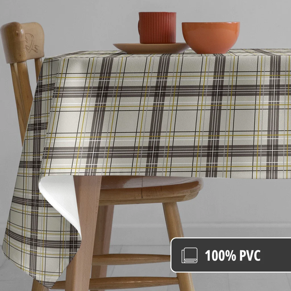 Ver imagem 6 de Toalha Mesa Plástica Térmica Tartan 4 Lugares Redonda 1,38