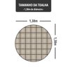 Toalha Mesa Plástica Térmica Tartan 4 Lugares Redonda 1,38 - 2