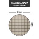 Ver imagem 2 de Toalha Mesa Plástica Térmica Tartan 4 Lugares Redonda 1,38