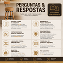 Ver imagem 2 de Kit Banqueta Alta Gourmet Balcão Cozinha Madeira Ergonomica Premium Bancada Industrial Resistente