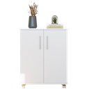 Ver imagem 4 de Armário Multiuso Compacto com Rodízios 2 Portas Branco
