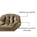 Ver imagem 4 de Poltrona Decorativa Estofada Base Giratória Califórnia Cor:cappucino