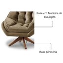 Ver imagem 3 de Poltrona Decorativa Estofada Base Giratória Califórnia Cor:cappucino
