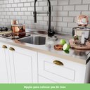 Ver imagem 2 de Cozinha Compacta 4 Peças C/ Aéreo 3 Portas Com Vidro Branco