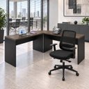 Ver imagem 1 de Mesa de Escritório em L 120x60cm com Conexão + Cadeira de Escritório Netflex Ergonômica Reclinável