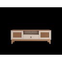 Ver imagem 4 de Rack Jade 1,60m C/ 2 Portas Gaveteiro e Nicho Central Off White/noce