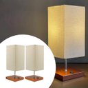 Ver imagem 1 de Kit 2 Abajur Luminaria de Mesa Quadrado com Interruptor Ref 49 Decoração Casa Sala Quarto Escritório