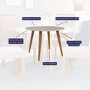 Ver imagem 2 de Mesa para Sala de Jantar Redonda 4 Lugares 110cm Dani Cimol