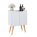 Ver imagem 6 de Aparador Buffet 2 Portas Com Prateleira Retrô Veneza - Branco Acetinado - Lojas RPM