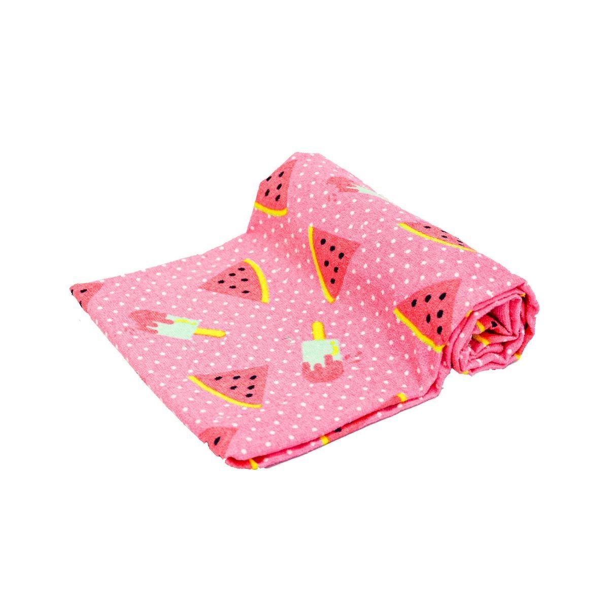 Toalha de Banho Infantil Kids 70 Cm X 1,20 Felpa Aveludada: Melancia