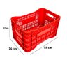 Caixa Plástica Organizadora Feira Supermercado A-60 Vermelha - 3