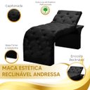 Ver imagem 5 de Maca de Estética Reclinável e Reta Andressa Star Confort Preto Veludo 1706