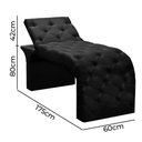 Ver imagem 4 de Maca de Estética Reclinável e Reta Andressa Star Confort Preto Veludo 1706