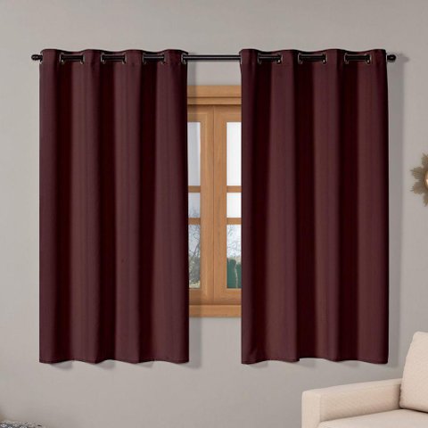 Cortina Isa Varão Tecido Oxford 2,80m X 1,60m - Tabaco