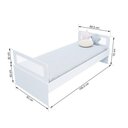 Ver imagem 3 de Cama Solteiro Mdf Branco com Cabeceira Telinha Anatômica Mobilistore