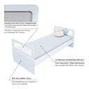 Ver imagem 4 de Cama Solteiro Mdf Branco com Cabeceira Telinha Anatômica Mobilistore