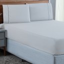 Ver imagem 3 de Jogo de Lençol Casal 300 Fios Ponto Palito 100% Algodão 3 Peças:branco