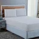 Ver imagem 2 de Jogo de Lençol Casal 300 Fios Ponto Palito 100% Algodão 3 Peças:branco