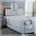 Ver imagem 7 de Jogo de Lençol Casal 300 Fios Ponto Palito 100% Algodão 3 Peças:branco