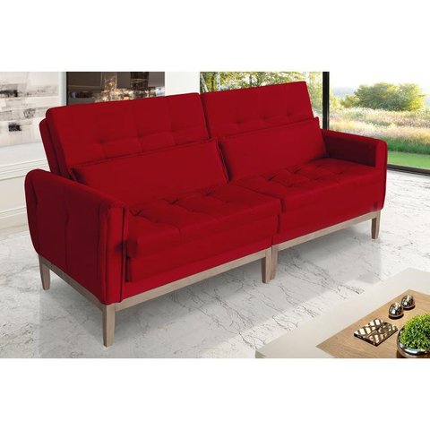 Sofá Cama Rivieira 2.50m - Vermelho