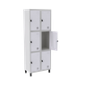 Roupeiro De Aço Guarda-volume Locker 6 Portas Montável Branco - 1