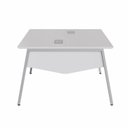 Ver imagem 4 de Plataforma de Trabalho para 2 Pessoas com Caixa de Tomadas 120cm Industrial Executive Cinza
