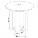 Ver imagem 3 de Mesa de Jantar 4 Lugares Bebel Mel/Blonde/Nude 27066 - Viero Móveis