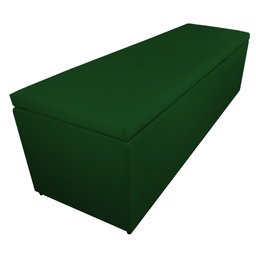 Calçadeira Recamier Baú Casal Queen 160cm Eva Suede Verde - DS Estofados - 3