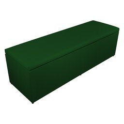 Calçadeira Recamier Baú Casal Queen 160cm Eva Suede Verde - DS Estofados - 1