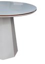 Ver imagem 2 de Mesa de Jantar Cone Oitavada 90 Cm com Tampo Duplo Redondo com Vidro Off/mel/off