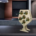 Ver imagem 2 de Garrafeiro Cálice 6 Garrafas Pinus