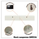 Ver imagem 2 de Rack com Painel Ripado Suspenso para Tv até 70 Polegadas 2 Portas Grécia 180cm