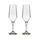 Ver imagem 1 de Kit 2 Taças Champagne Cristal Buffet Vidro Liso 186 Ml Nadir