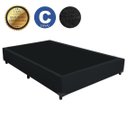 Ver imagem 2 de Base Cama Box Casal 138x188x 28 Suede Amassado Lobbox - Preto