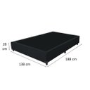 Ver imagem 3 de Base Cama Box Casal 138x188x 28 Suede Amassado Lobbox - Preto