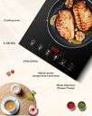 Ver imagem 7 de Cooktop de Indução Portátil Amzchef com 9 Níveis de Potência, 1800w (preto)